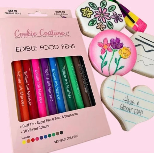 Cookie Couture 10pc Dual Tipped Edible Food Pens