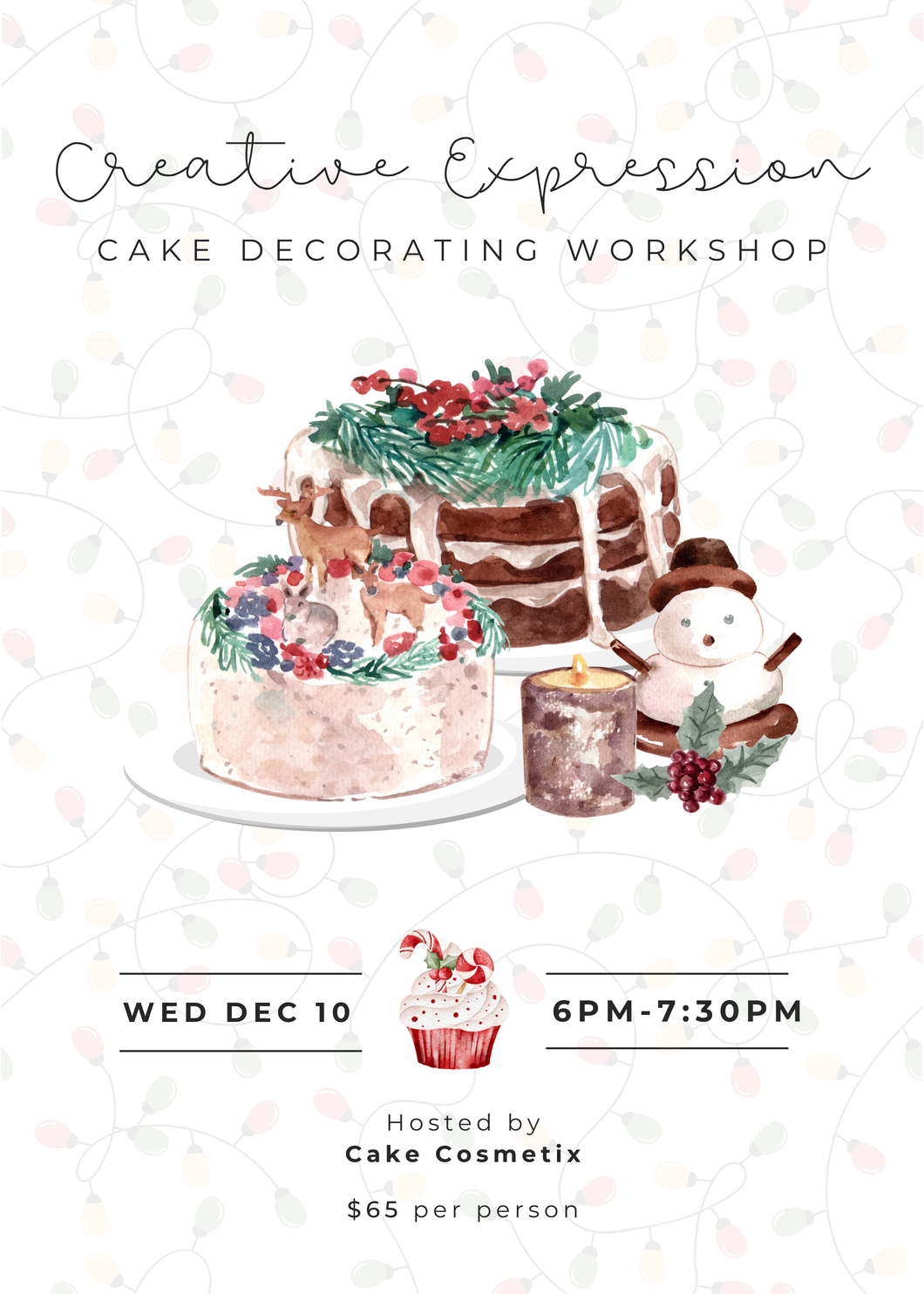 Holiday Cake Workshop | Wed Dec 10th | 6PM-7:30PM