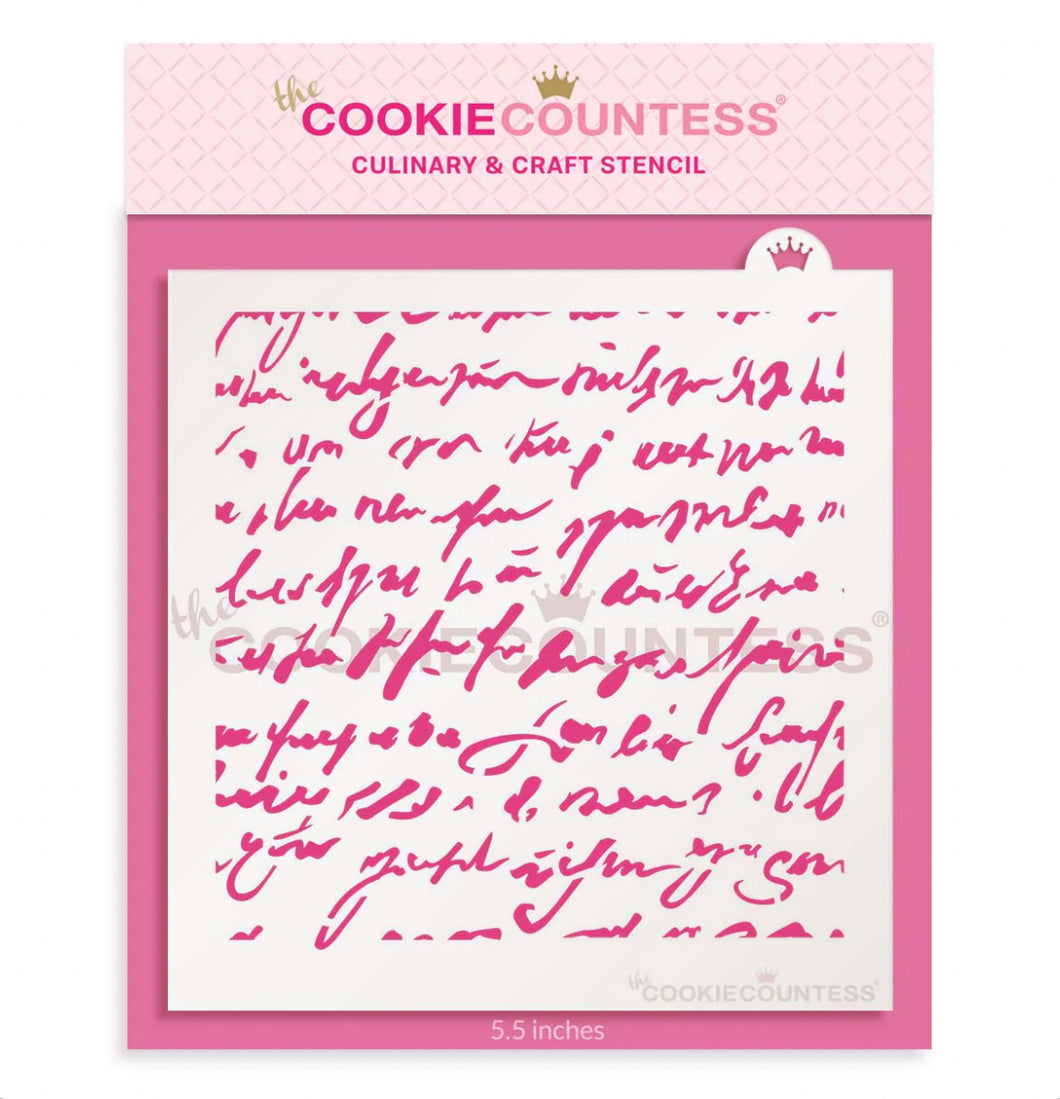 Antique Love Letter Pattern Stencil