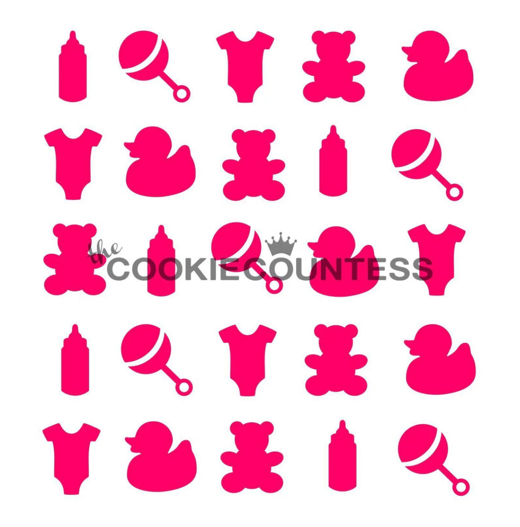 Baby Items Stencil