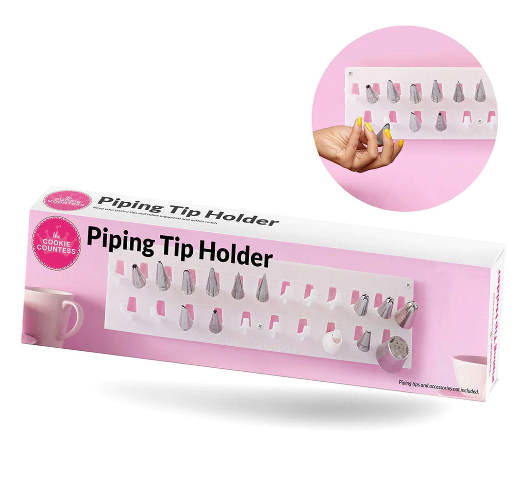 Wall Mounted Piping Tip Holder Organizer