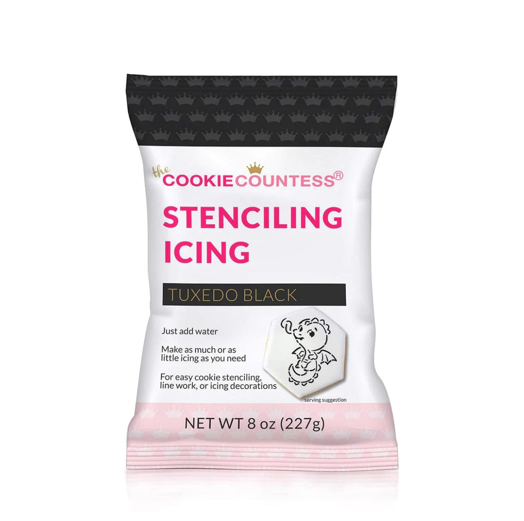 Stenciling Royal Icing Mix - Tuxedo Black