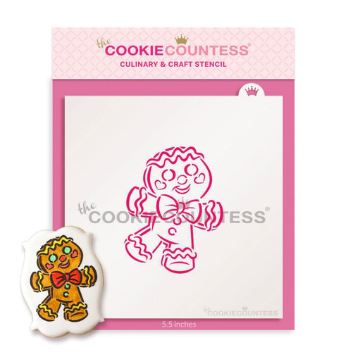 Happy Gingerbread Man PYO Stencil