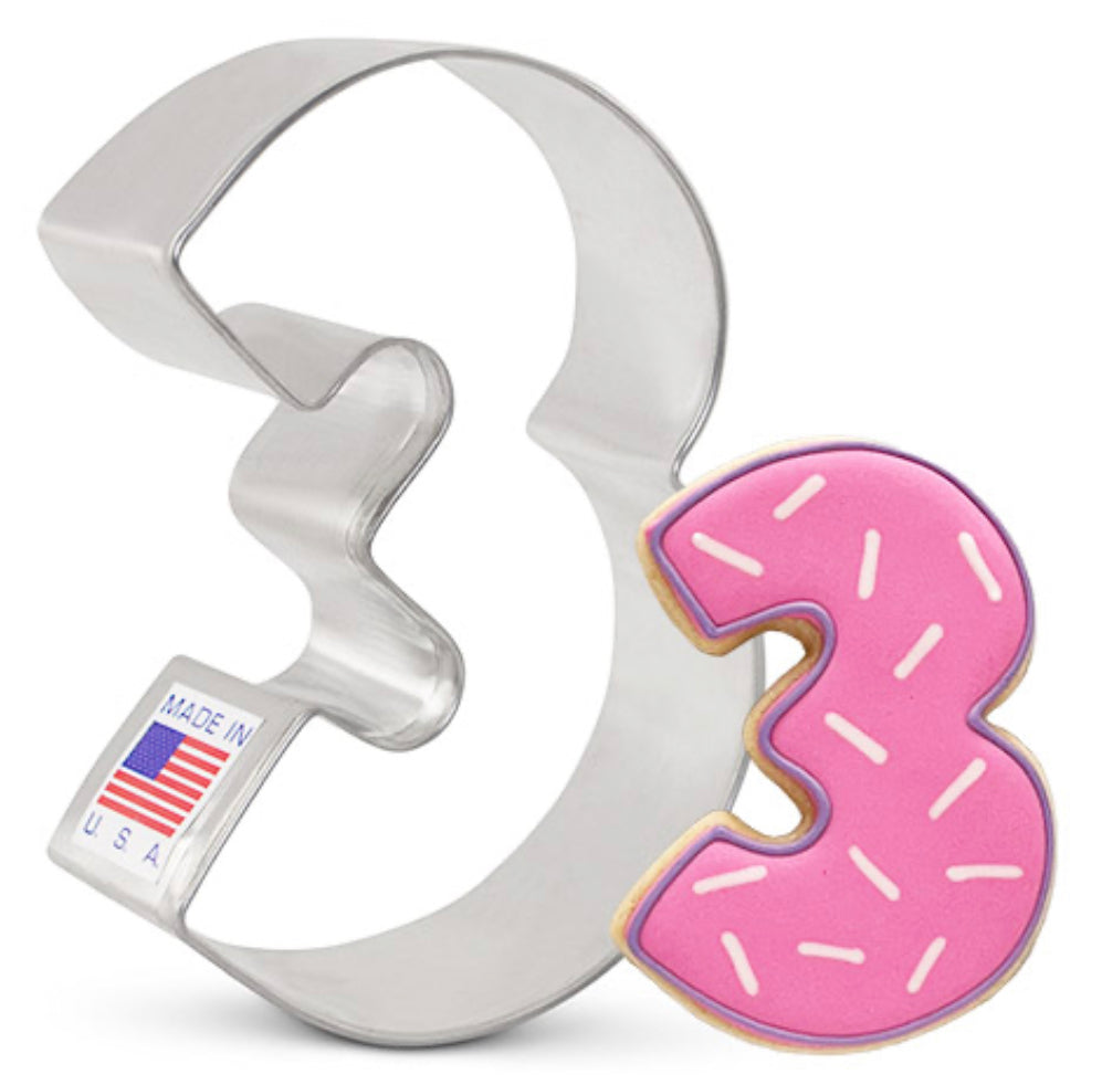 Number 3 Cookie Cutter