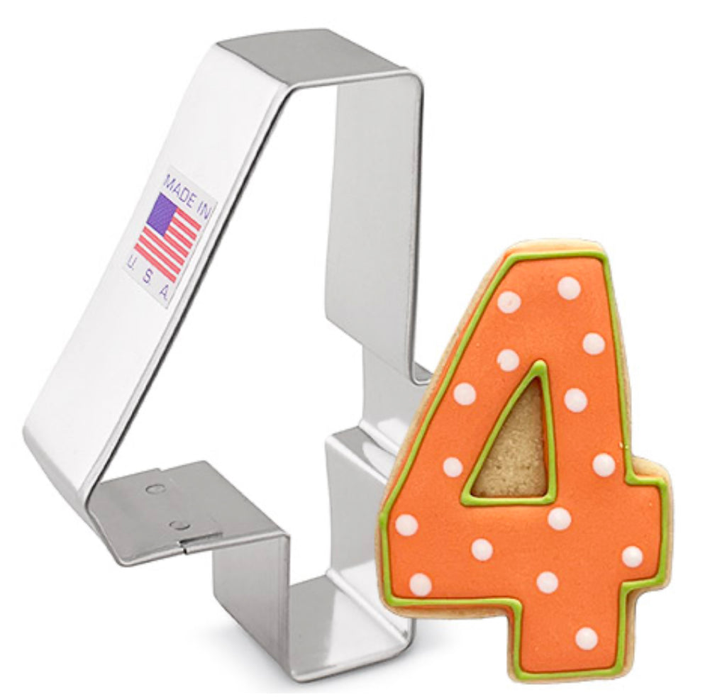 Number 4 Cookie Cutter