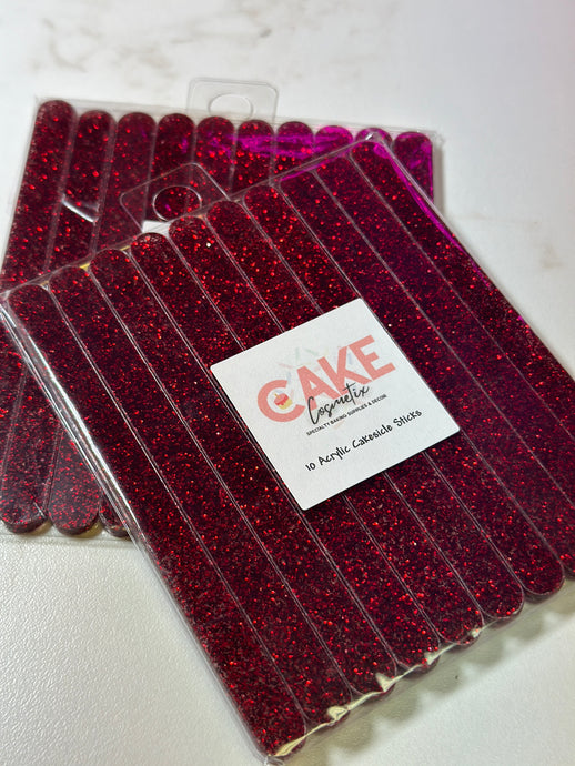 Cakesicle Stix - Glitter Red (10)