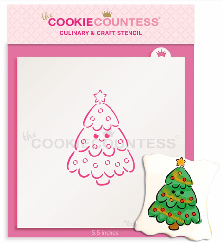 Smiling Christmas Tree PYO Stencil