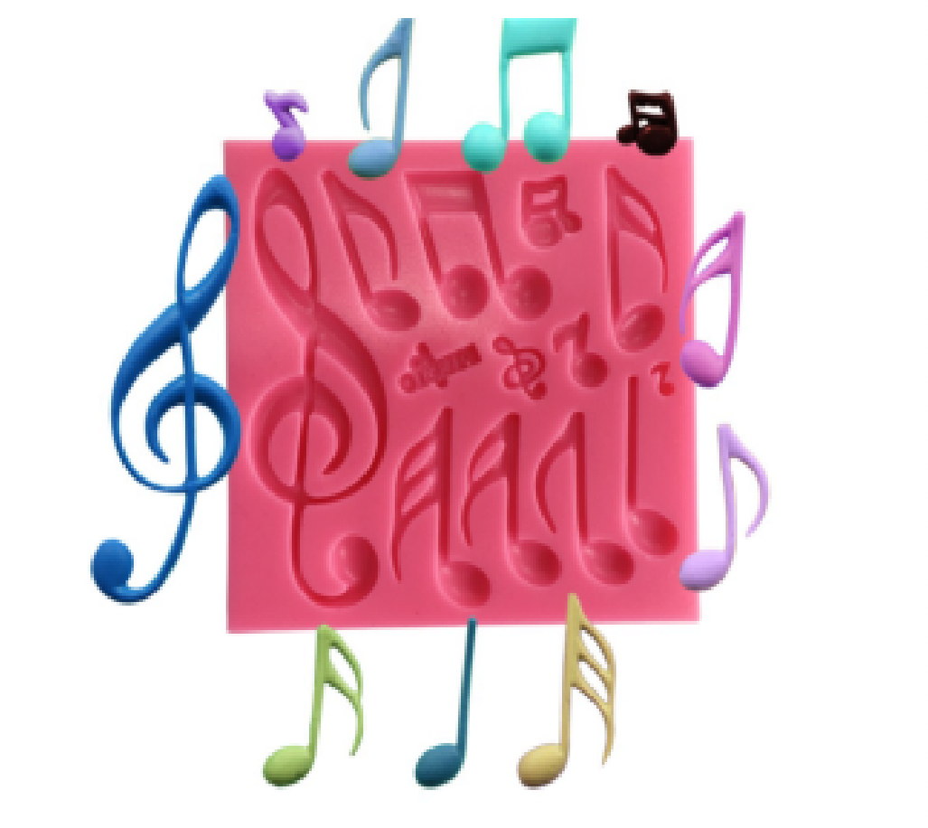  Silicone Music Notes Mold
