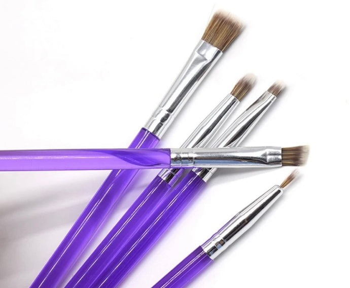 Food safe purple cake decorating brushes | detail brush